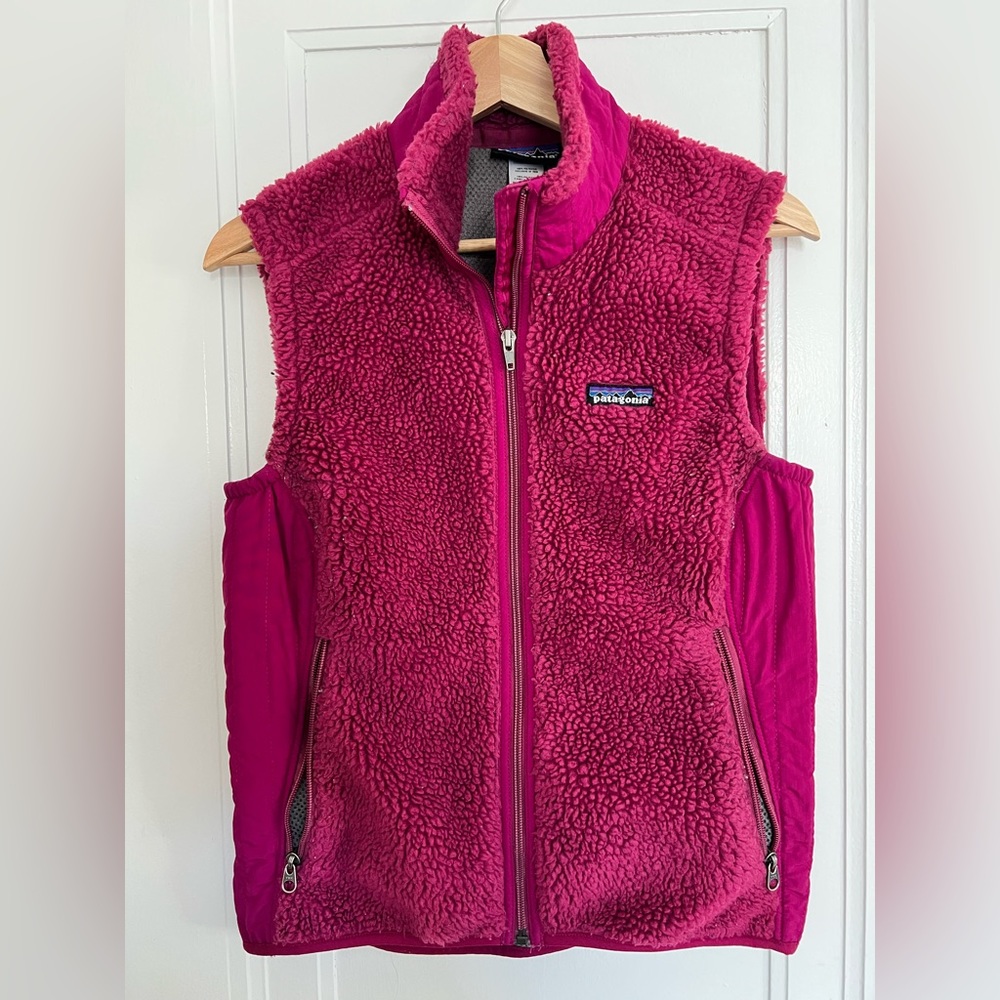 Patagonia Fleece Vest, size M, Magenta/fuchsia